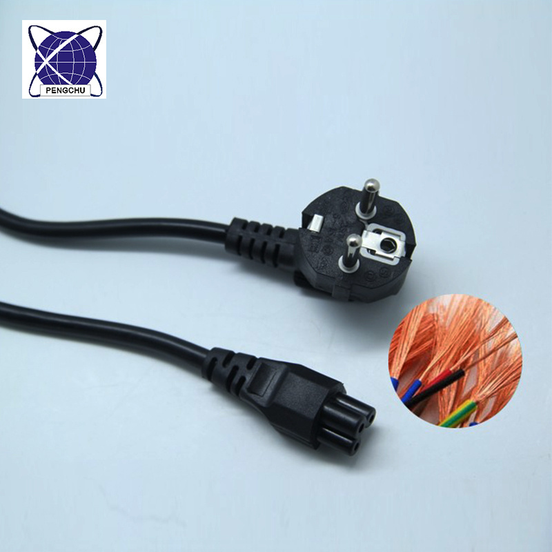 VDE 220v Eu European Power Cord Ac Euro Iec320 C5 0.75mm Europe Cable with Plug