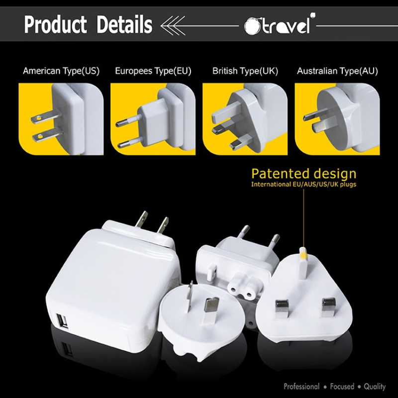 5v 2a usb charger intertek universal detachable power travel adapter for mobile phone