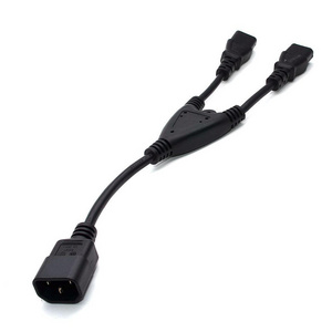 Plug Cable Socket Splitter to double two FeMale  C13 2 Way  splitter Y Computer C13  Power Cord