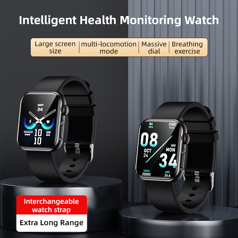 Smart watch MS2 1.83 inch TFT square screen blood oxygen heart rate monitor charms for man reloj original luxury watch