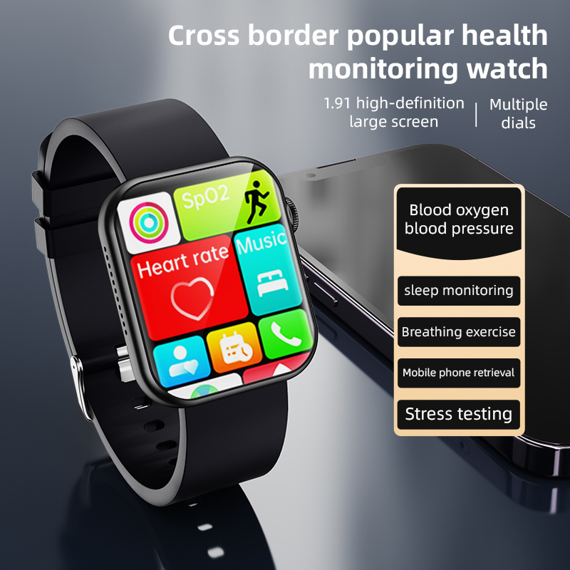 Smart watch MS2 1.83 inch TFT square screen blood oxygen heart rate monitor charms for man reloj original luxury watch