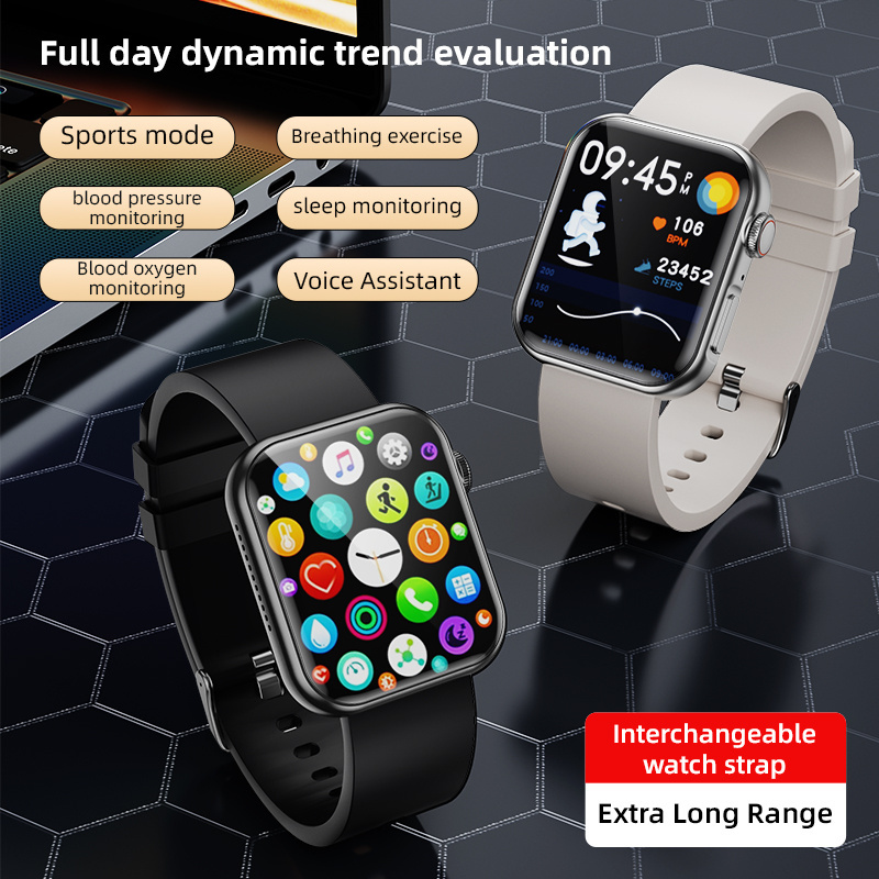 Smart watch MS2 1.83 inch TFT square screen blood oxygen heart rate monitor charms for man reloj original luxury watch