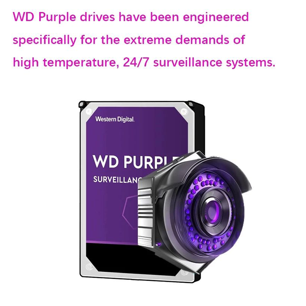 Wholesale Purple HDD 1TB 2TB 3TB 4TB 6TB 8TB 10tb Disco Duro Hard Disk Drive Purple HDD for cctv Camera DVR Used Refurbished HDD