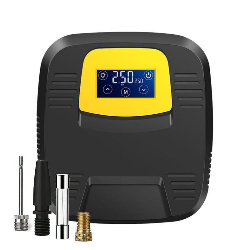 Air Compressor Tire Inflator DC 12V Touch Screen Digital Pressure Gauge Car Portable Electric Air Pump