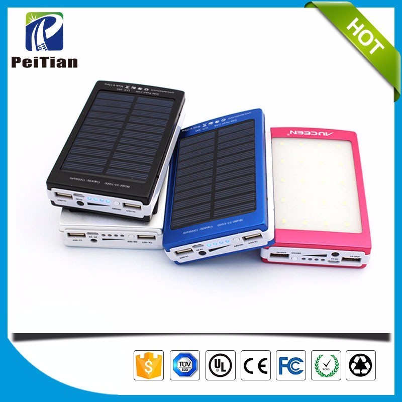 Solor Power Bank 12000mAh Dual USB Portable Solar Panels Charge Powerbank Best Products Consumer Electronics