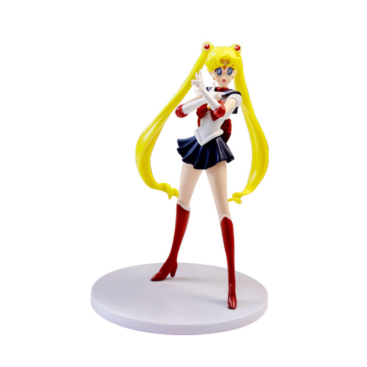 Japanese Popular Cartoon Character Sailor Moon Action Figure 3D Injection Plastic Action Figure Toy Manufacturer