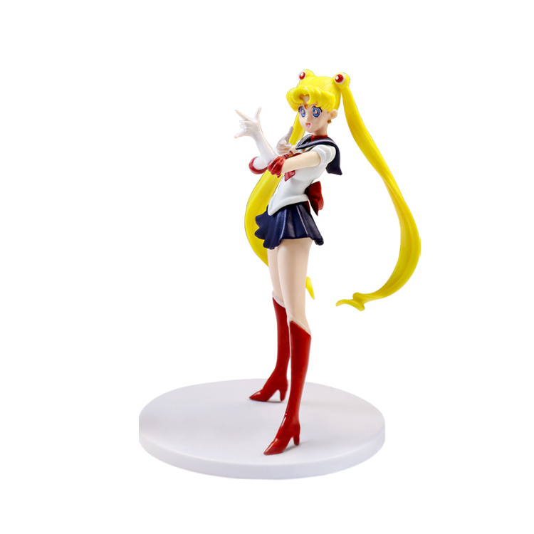 Japanese Popular Cartoon Character Sailor Moon Action Figure 3D Injection Plastic Action Figure Toy Manufacturer