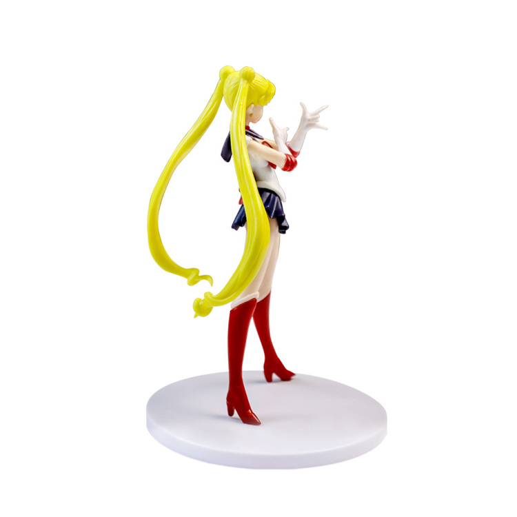 Japanese Popular Cartoon Character Sailor Moon Action Figure 3D Injection Plastic Action Figure Toy Manufacturer