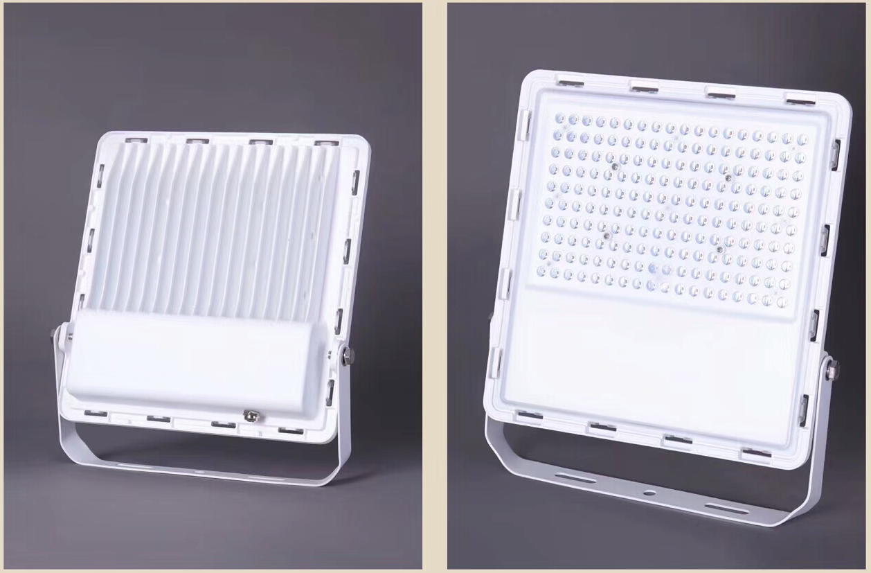 White housing economical outdoor lights ip65 waterproof 50watt led floodlight uv reflector