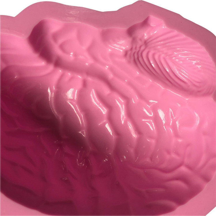 P1288 Human Brain Shape Pan Baking Silicone Halloween Cake Mold Food Grade Pudding Jello Dessert Mold