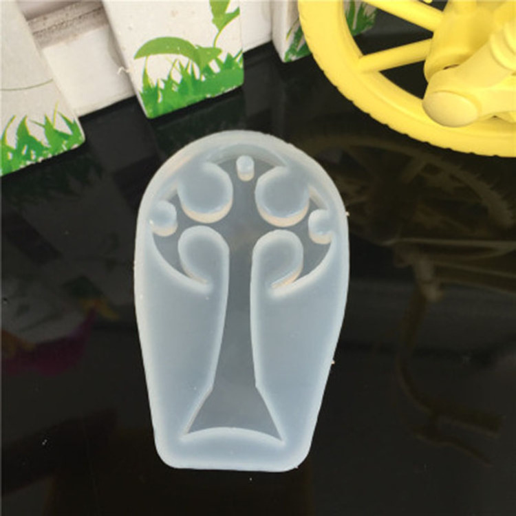 P1277 Eco-Friendly silicone cross shape mold for epoxy resin craft keychain mold Jewelry Pendant Tool