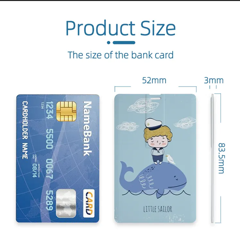 USB Credit Card 2.0 pendrive 6GB 32GB 64GB 128GB 256GB Business Card USB Flash Drive for computer