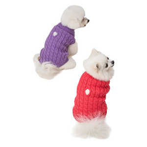 dog sweater knit jumper pullovers pet clothes factory red sweater oem odm sweater for cat low moq high quality