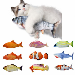 Low MOQ Cat Toy Fish Shape Bite Resistant Pet Chew Toys Catnip Toys for Cat