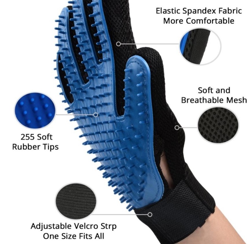 Pet Glove Cat Grooming Glove Cat Hair Deshedding Brush Gloves Dog Comb for Bath Clean Massage Hair Remover Brush