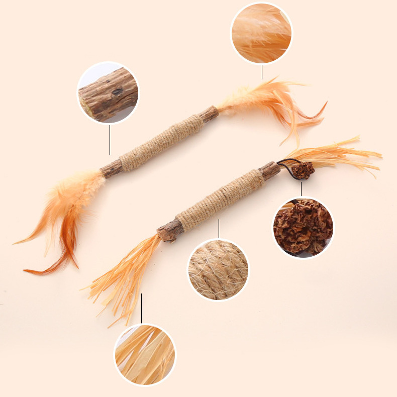 Pet Natural Silvervine Matatabi Cat Chew Sticks Blend Sticks Lafite Grass Fruits Cat Toys Catnip Toys for Cat