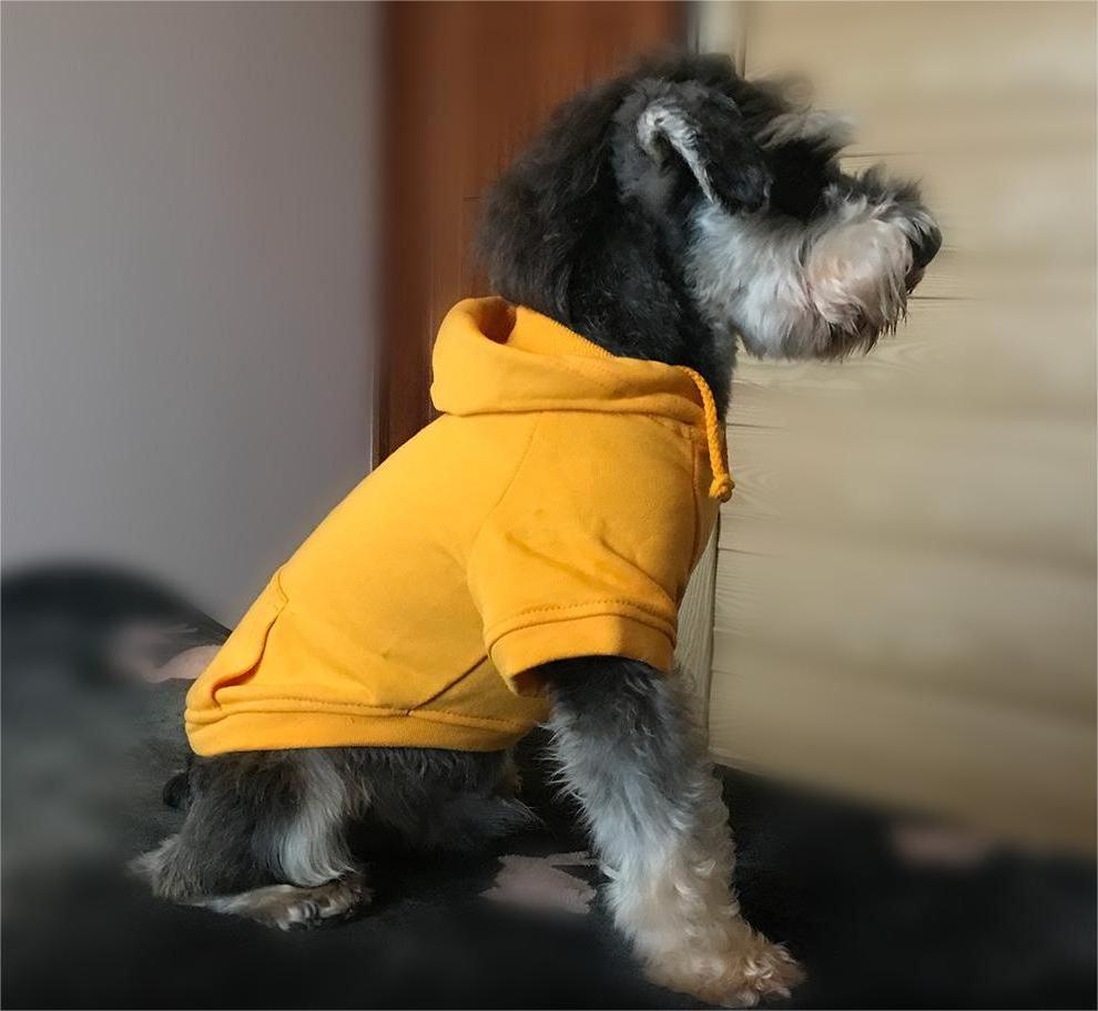 Pet Apparel dog hoodie pure cotton terry fabric solid hoodie for small middle big dogs cats pet clothes oem odm pet hoodies