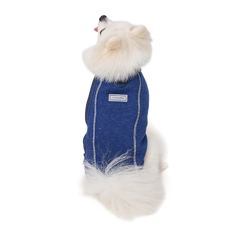 JYACWear hoodie with zipper reflective stripes dog designer clothes jumper pet fluffy dog sweater pet clothes luxury puppy cloth