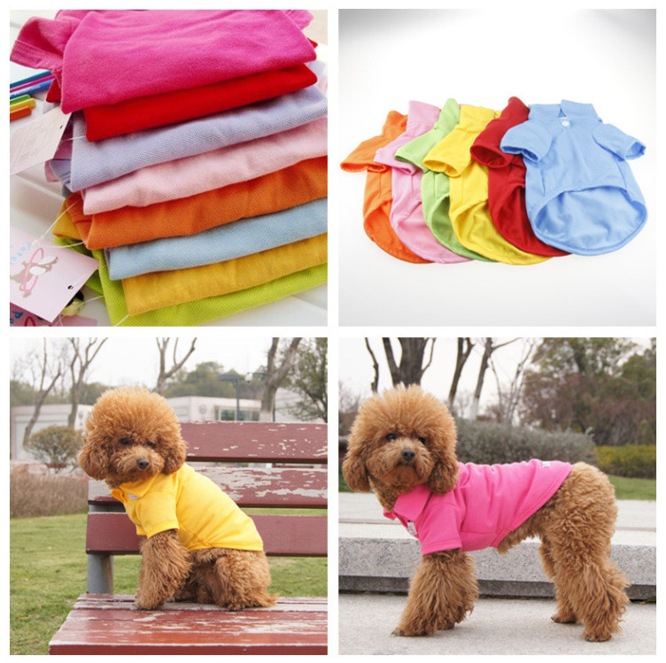 Summer custom LOGO Pet Dog T-Shirt Puppy Sweatshirt Outfit Apparel Coats for Small Dog Cat Breathable Dog Pet clothes T shirts