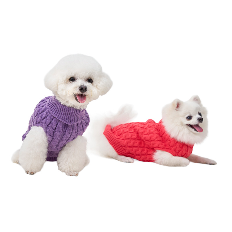 dog sweater knit jumper pullovers pet clothes factory red sweater oem odm sweater for cat low moq high quality