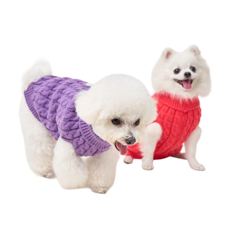 dog sweater knit jumper pullovers pet clothes factory red sweater oem odm sweater for cat low moq high quality