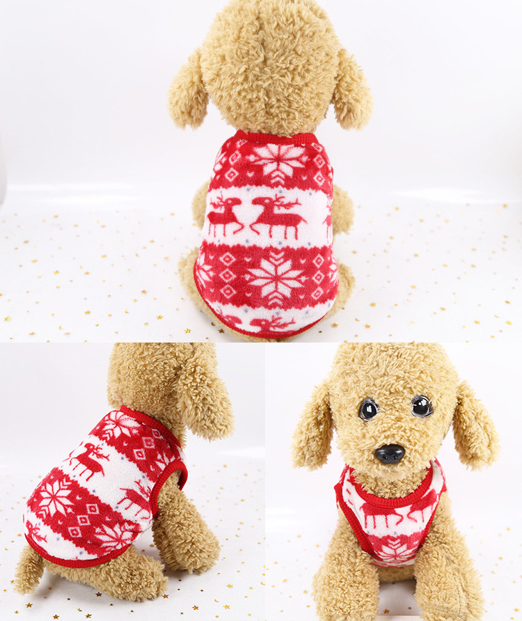 Autumn Winter Cartoon Puppy Pet Cat Coats Jacket Warm Fleece Dog Costumes Clothes for Small Dogs Pet Supplies Dog Accessories