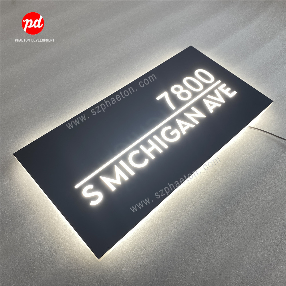 Wholesale Led Backlight Hotel Door Plates / House Number Plates for House Outer Address Number Name Signs 8