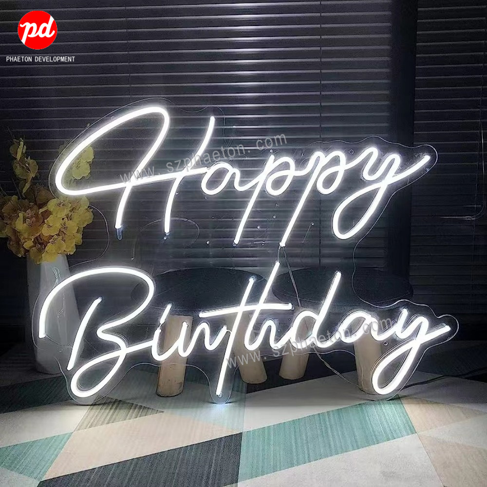 Wholesale Custom Led Neon Sign Happy Birthday Neon Letter Signs for Birthday Party Decorations Wall decorations