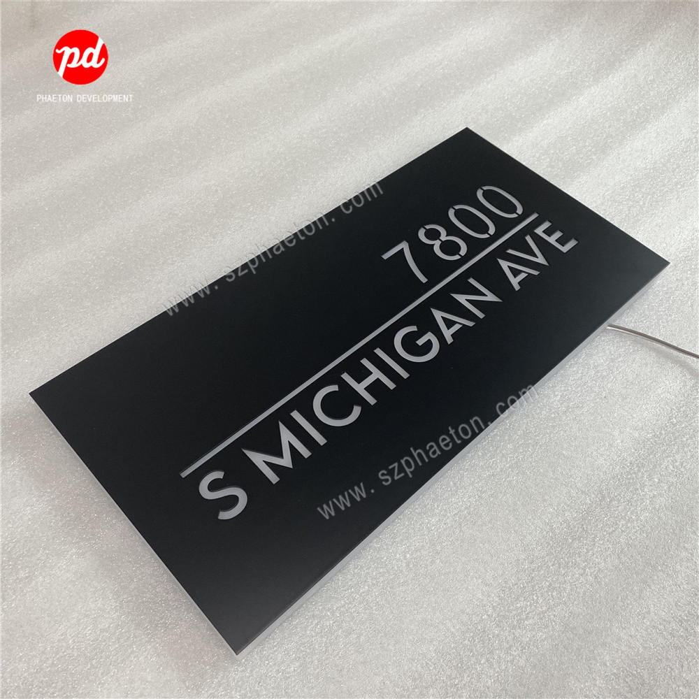 Wholesale Led Backlight Hotel Door Plates / House Number Plates for House Outer Address Number Name Signs 8