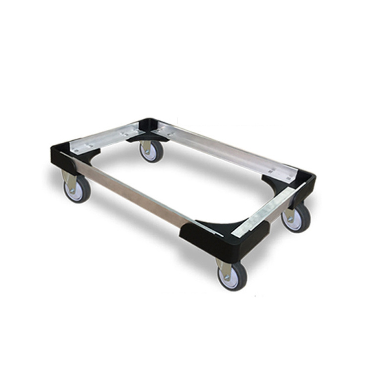 Hot Sale 4 Wheel Aluminium Plastic Moving Dolly for Logistic Turnover Box