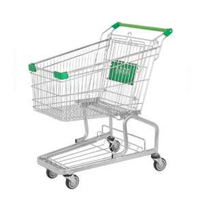 100L 160L Metal Convenient Store Supermarket Cart Shopping Trolley With Seat