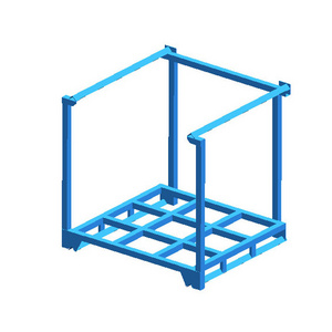 Foldable  metal industrial warehouse storage commercial transport welded rigid portable stacking nestainer racks