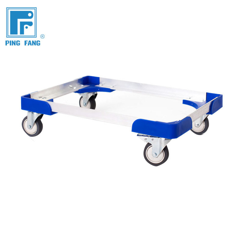 Hot selling Wheeled Crate Skate, turnover stackable transport aluminum plastic dolly of space saving on sale Turnover Transport