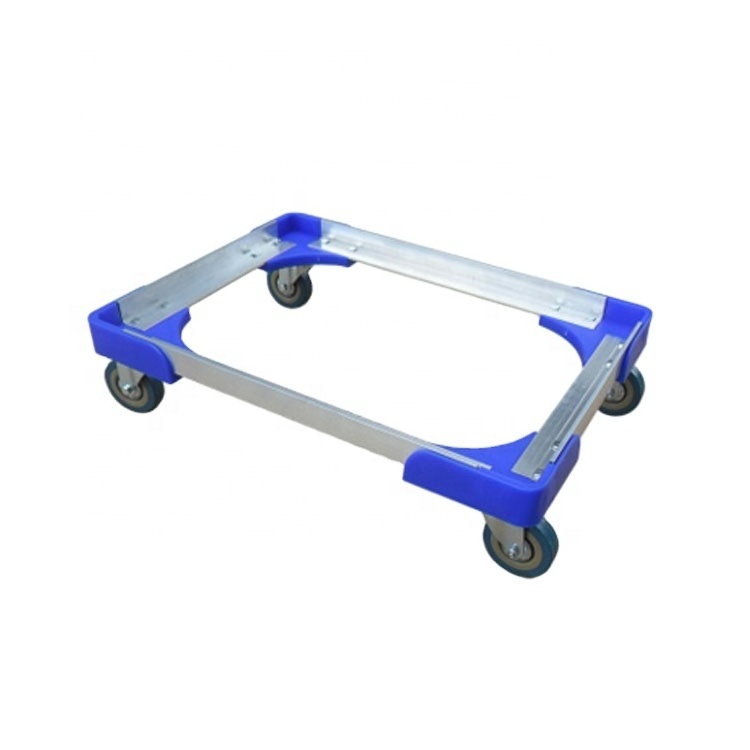 Hot selling Wheeled Crate Skate, turnover stackable transport aluminum plastic dolly of space saving on sale Turnover Transport