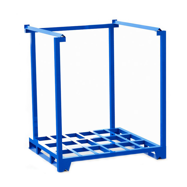 Foldable  metal industrial warehouse storage commercial transport welded rigid portable stacking nestainer racks