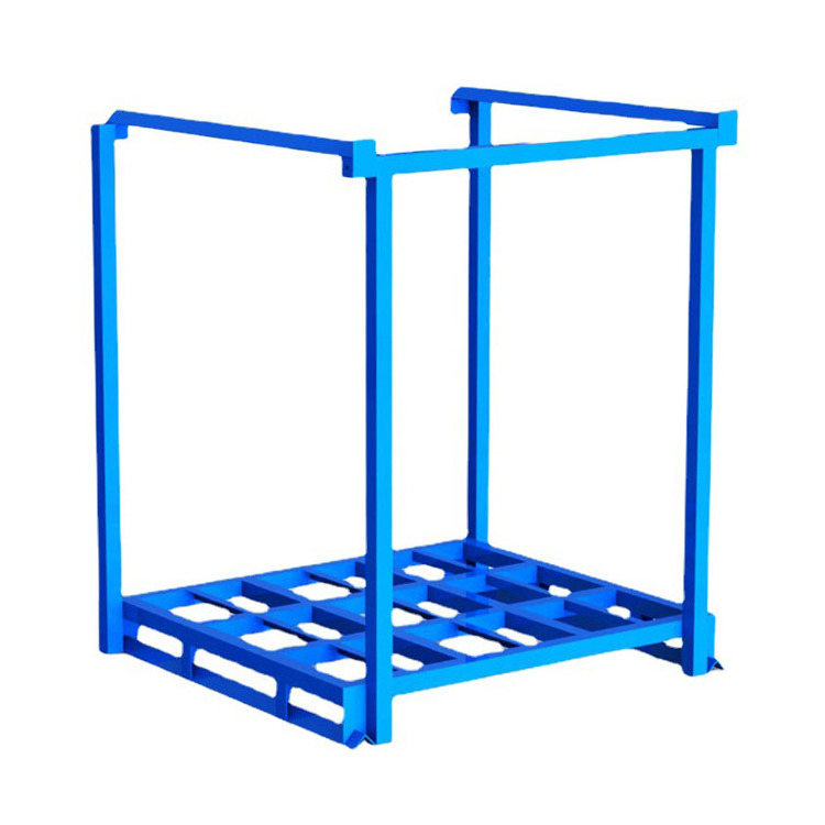 Foldable  metal industrial warehouse storage commercial transport welded rigid portable stacking nestainer racks