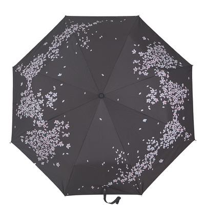 3 Fold Manual Compact Travel Folding Beautiful Change Color When Get Rain Wet Magic Color Changing Umbrella