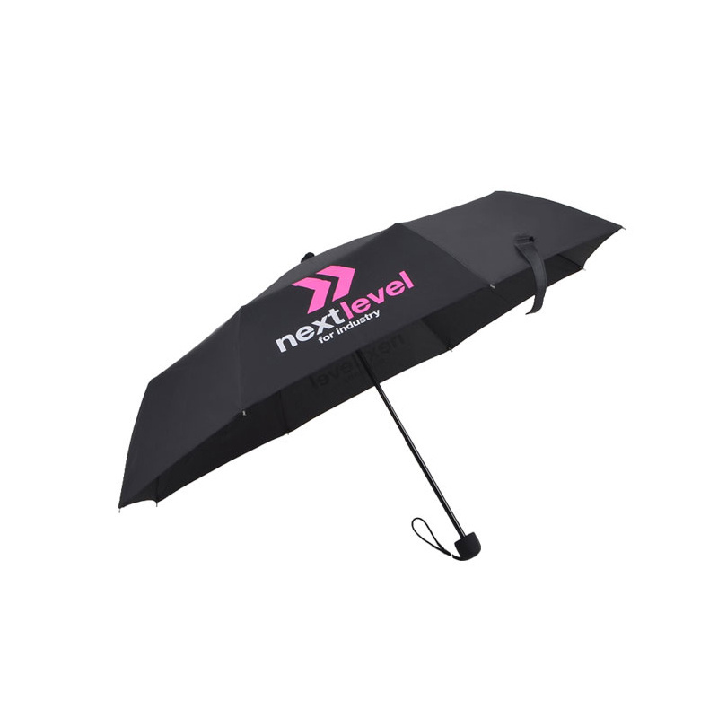 21 Inch Manual Open Logo Printing Low Cost  Plegable 3 Fold Umbrella