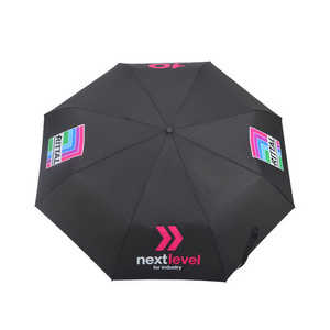 21 Inch Manual Open Logo Printing Low Cost Paraguas Plegable Fold Umbrella