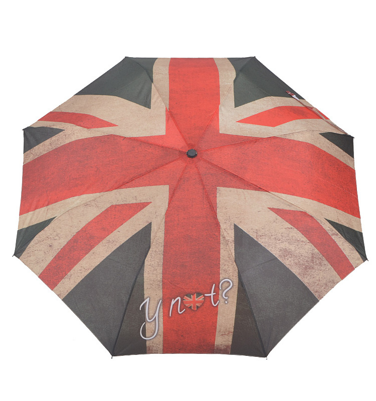 Cheap Promotional 3 Fold British Uk Flag Union Jack Umbrella