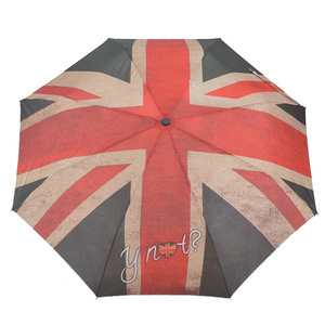 Cheap Promotional 3 Fold British Uk Flag Union Jack Umbrella