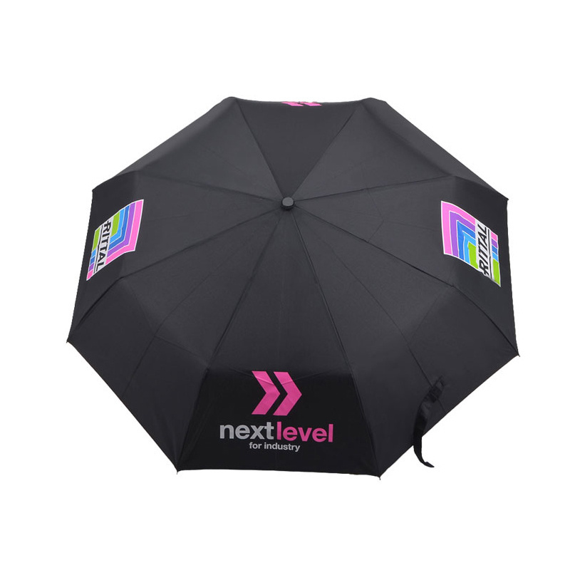 21 Inch Manual Open Logo Printing Low Cost  Plegable 3 Fold Umbrella