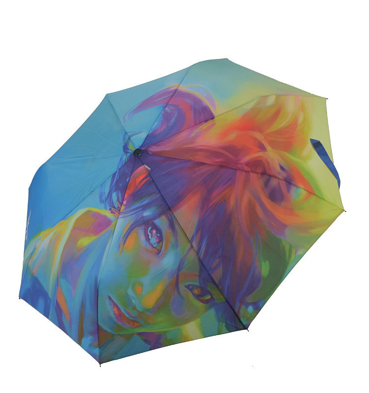 Custom Size Photo Print 3 Foldable Umbrella Outdoor Parasol Compact Rain Folding Umbrella for Kids