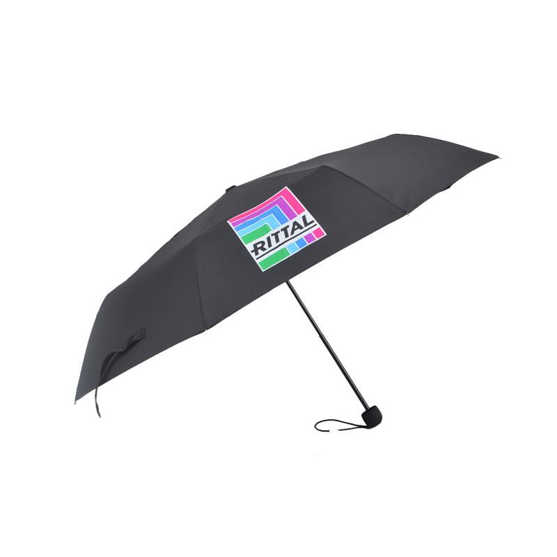 21 Inch Manual Open Logo Printing Low Cost Paraguas Plegable Fold Umbrella