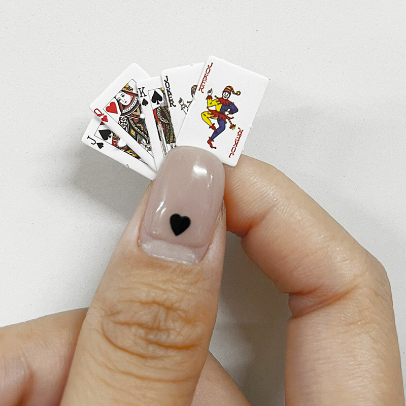 Wholesale Custom Super Mini Playing Cards Miniature Coated Tiny Poker Card Deck Set