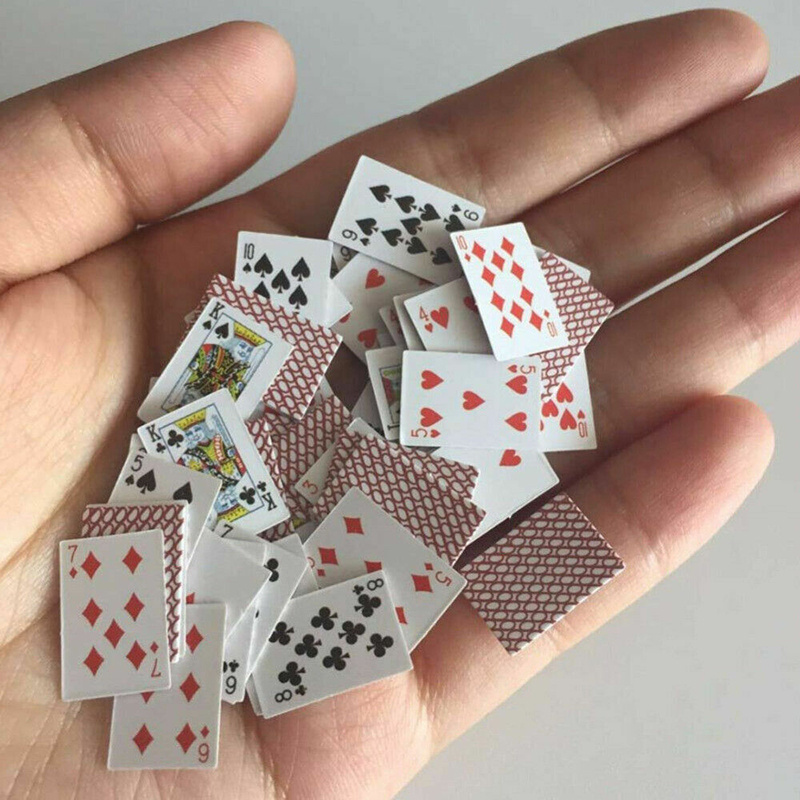 Wholesale Custom Super Mini Playing Cards Miniature Coated Tiny Poker Card Deck Set