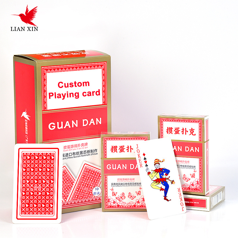 High Quality Custom Printing Playing Card Set 10 Pack Red Blue Poker Flash Cards with Custom Logo Wholesale Custom Game Cards