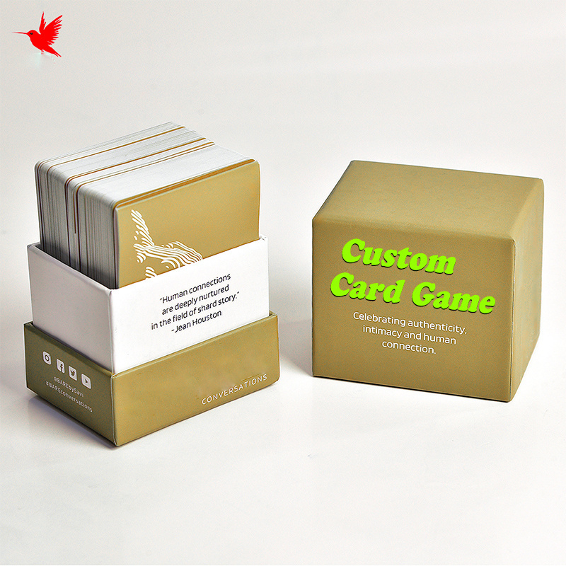 Custom Printed Affirmation Question Paper Box for Card Game Playing Cards