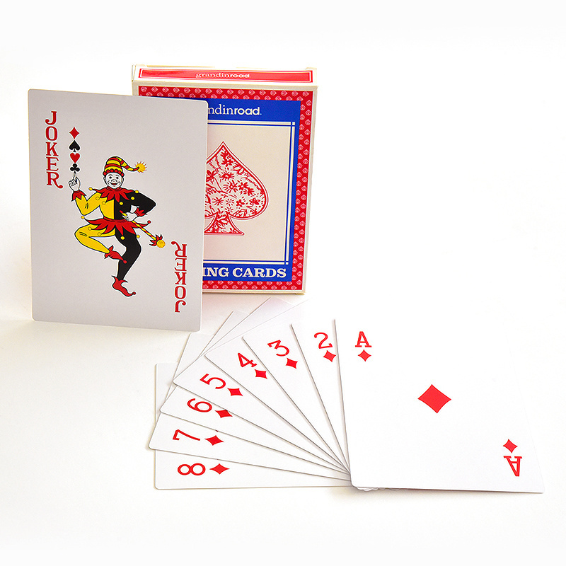 Custom Designed Large Size 17.8*12.8cm Poker Deck Playing Cards with Logo Game Paper Playing Cards