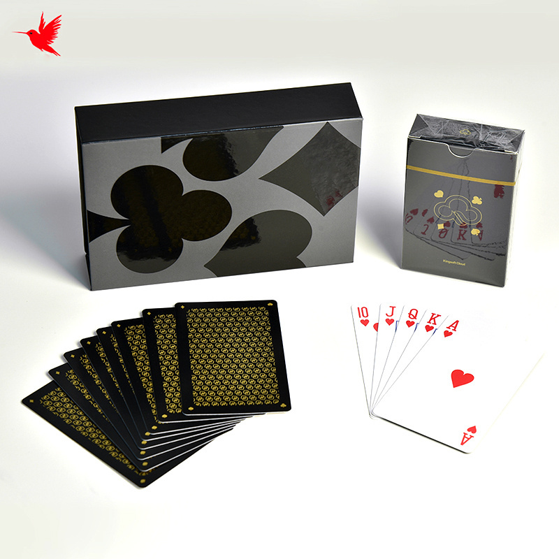 High Quality Custom 2 Decks Printing Logo Poker Front And Back Waterproof Playing Cards with box